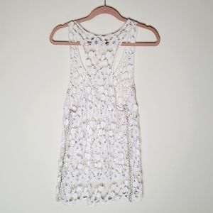 Origami by Vivien Ivory Crochet Sleeveless Top
